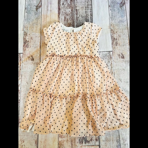 Pippa and‎ Julie pink and black ruffle tier dress size 6x